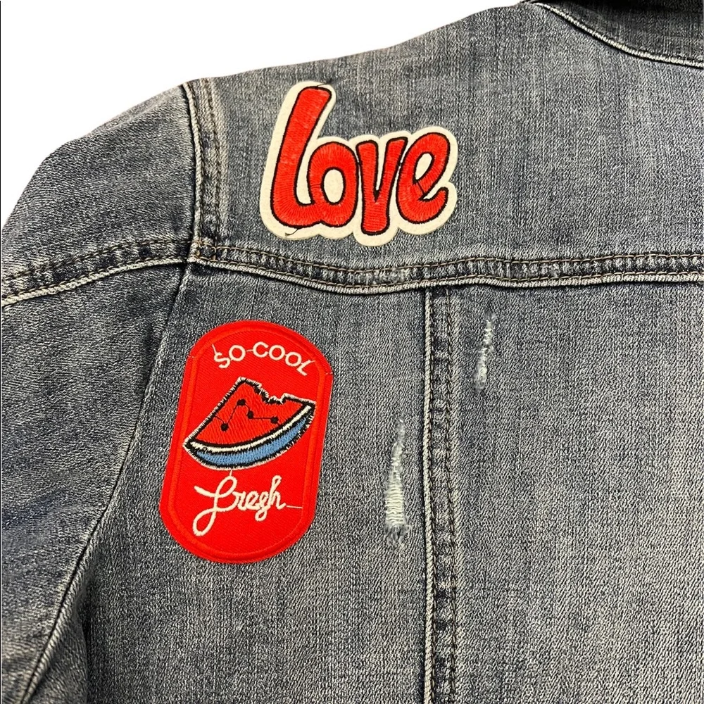 Denim Jean Jacket**Embroidered Appliqué**Med $278 - Picture 3 of 4